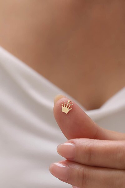 Tufanlar Kuyumculuk 14 Ayar Kral Tacı Altın Kolye Ucu