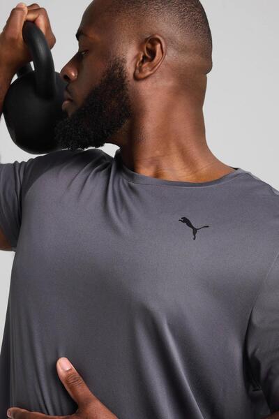 Puma M Tad Essential Solid Cat Men's Gray Training T-Shirt