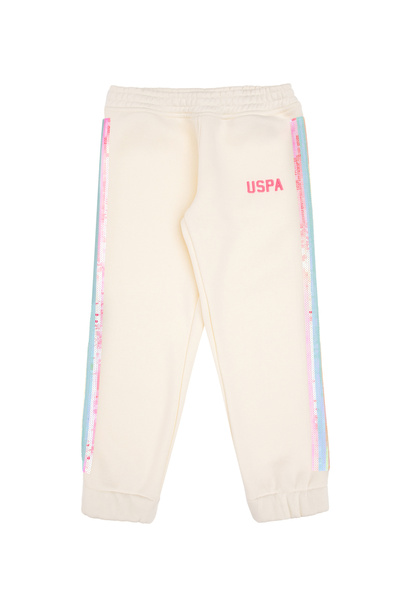 U.S. Polo Assn. Girl's Cream Sweatpants 50314481-Vr256