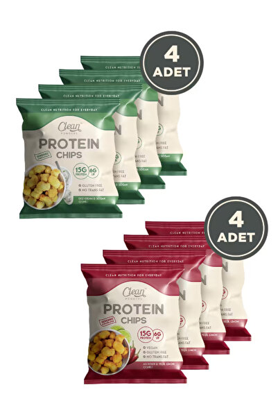 Clean Powders Protein Chips 50 Gr Sağlıklı Atıştırmalık Ekşi Krema Soğan 4 Ad...