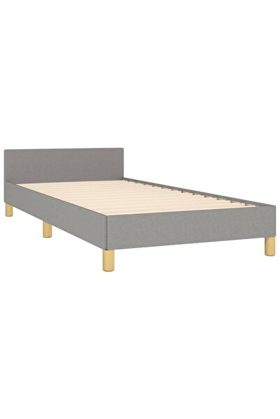 vidaxl Bed Frame without Mattress Light Grey 90x200 cm Fabric