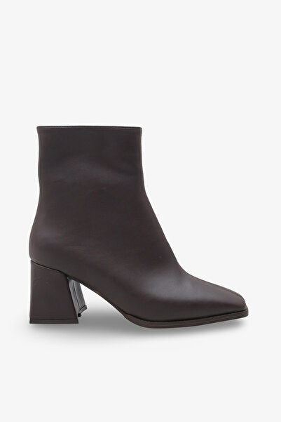 İNNABUTİKK Γυναικείες μπότες με τετράγωνη μύτη και τακούνι Lenas - Καφέ