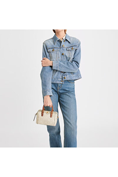 TB Monogram Satchel: Classic Branding with Timeless Elegance