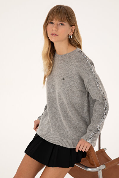 U.S. Polo Assn. Women's Stone Sweater 50313263-Vr049