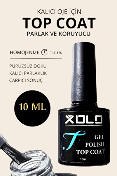 xolo Kalıcı Oje Üst Kat Parlatıcı Tırnak Top Coat 10 ML