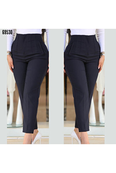 Modayakamoz Yeni Sezon Kadın Slim Fit Krep Pantolon Üste Oturan Bilek Üstü Ke...