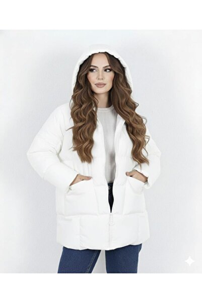 MontClup Women's Inflatable Coat Bat Model Hooded