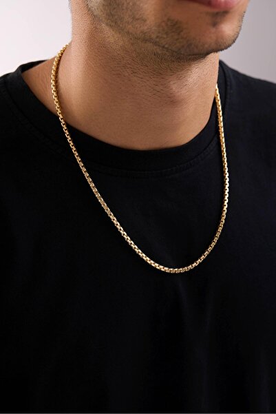 Tufanlar Kuyumculuk 14 Ayar Kral Beyaz Zincir Erkek Altın Kolye