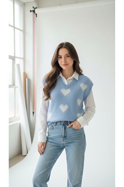 gigigiyim Heart Patterned Women's Sweater