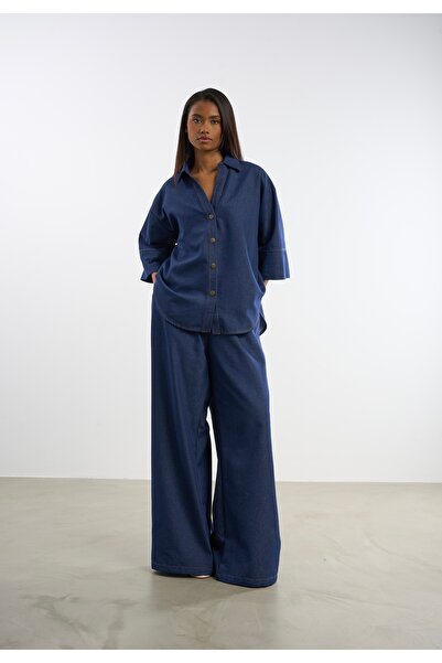 HANIQA Women's Denim Set, Shirt Pants |   25256 |   36-50