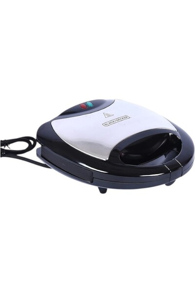 Black and Decker BLACK+DECKER 750W 2 Slice Sandwich Maker, Black - Ts2000-B5.''''