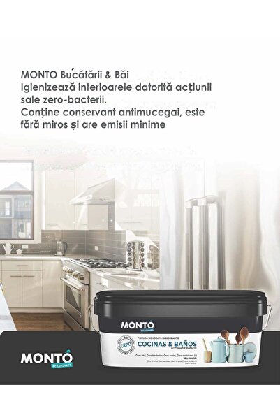 MONTO PINTURAS Kitchen/Bathroom Anti-Mold Paint, Odorless, Water-Based – MONTO 2.5L