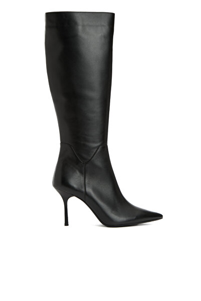 Dıvarese Siyah Kadın Deri Çizme