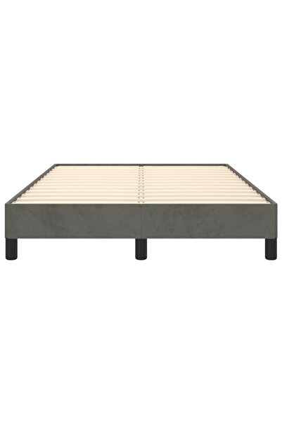 vidaxl Bed Frame without Mattress Dark Grey 120x200 cm Velvet