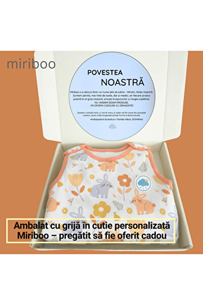 Miriboo Sleeping Bag for Babies and Children, 6-12 months, Winter, 1.5 TOG, 100% Cotton, Temperature Indicator