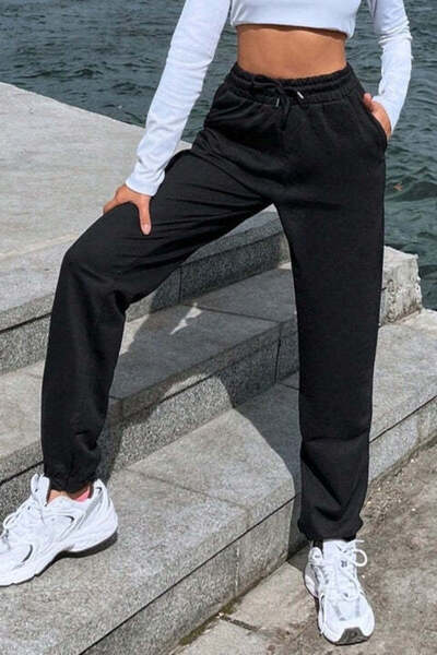 StreetWear Outlet Women's Sweatpants, Comfortable with High Waist and Drawstring