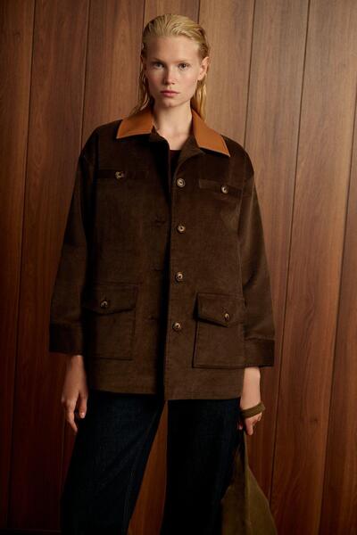 TERZİ DÜKKANI VELVET KADİFE CEKET KAHVERENGİ