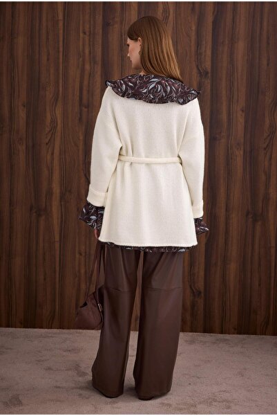 HEQA Cardigan din alpaca Ecru