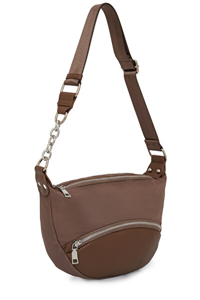 Cambridge Polo Club Cambirdge Polo Club Chain Detailed Zippered Women's Shoulder Bag Mb15