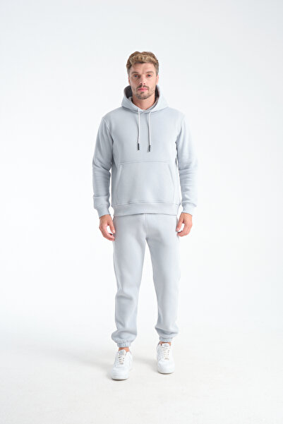 kaphone 10 Men's Cotton 3-Thread Fleece Hooded Tracksuit Set