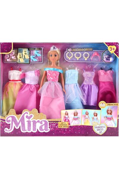 Mira Fashion Princess Doll Dress Up Set – 11.5" Poseable Doll