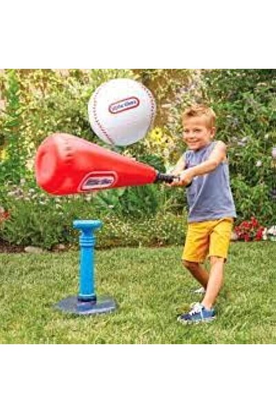 Little Tikes Totally Huge Sports T-Ball Set, 8-inch ball, Inflatable bat with plastic handle
