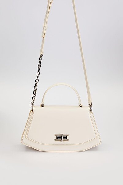 Levidor Beige Geometric Model Shoulder Bag