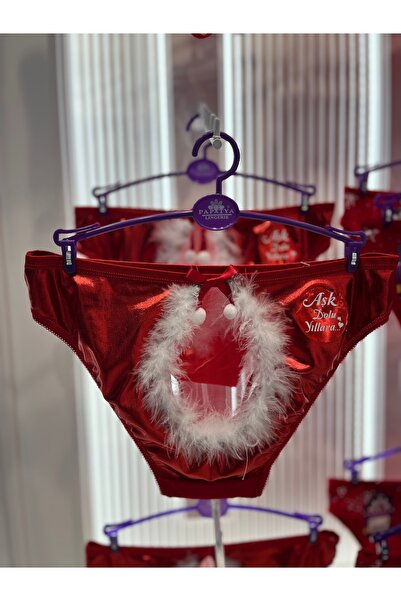 Papatya Women's New Year's Feather Fantasy Panties
