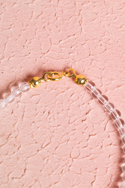 OSMANLI DOĞAL TAŞ Certified Crystal Quartz, Amazonite Silver Clasp Natural Stone Bracelet (Sk:062)