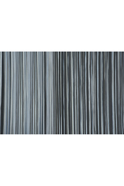 AKÇA TEKSTİL Plain Cord Curtain 100 cm Width 210 cm Length Gray Double Color Ready-Made Cord Curtain