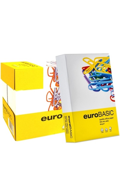 Eurobasic Hartie copiator A4, 80 g/mp, 500 coli/top, 5 topuri/cutie