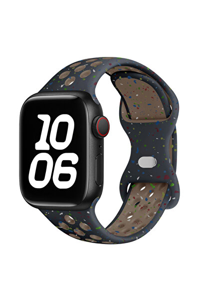 Genel Markalar Apple Watch 42/44/45/46/49mm Uyumlu Delikli Yüksek Kaliteli Be...