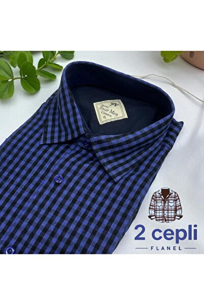 EREN STYLE Cămașă clasică din flanel de iarnă, 100% bumbac, cu mâneci lungi, ...