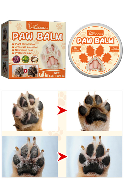YEGBONG 50g Dog Paw Balm Pet Paw Wax Moisturizer Paw Pad Lotion Protects Heals Dry Cracked Damaged Foot Pad