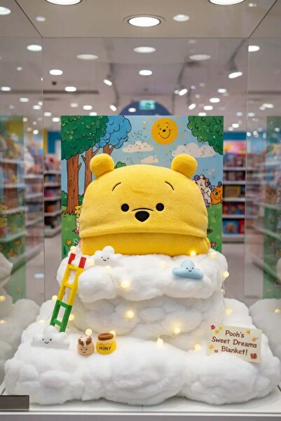 Disney Lisanslı Tsum Tsum Serisi Kapüşonlu Battaniye (Winnie The Pooh)