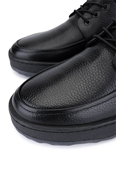 Tamer Tanca Erkek Hakiki Deri Siyah Casual Ayakkabı