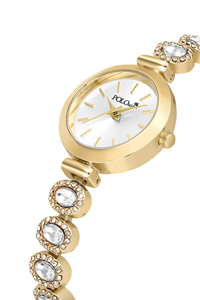 Polo Air ساعة يد نسائية فاخرة بسوار حجري ذهبي اللون PL-1574B1x