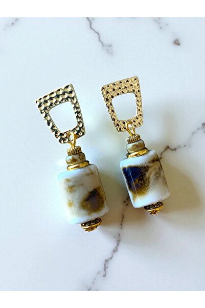 dela otantik Handmade Ceramic Dangle Earrings – Bohemian Authentic Ethnic Design Bijouterie Jewelry - Ceramic Earrings