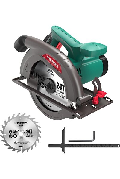 HYCHIKA منشار دائري 1300 واط، 185 مم، 4500 دورة في الدقيقة، شفرة 24T
