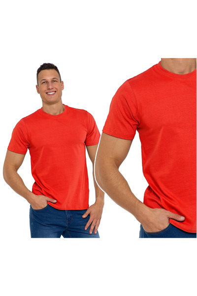 MORAJ T-Shirt Classic Men's Red Cotton Short Sleeve M