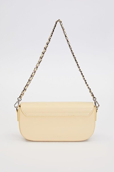 Levidor Yellow Silver Lock Detailed Shoulder Bag