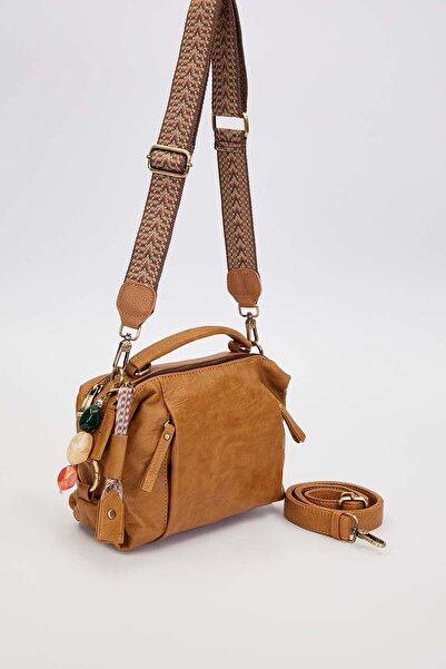 Levidor Brown Shoulder Bag with Multiple Accessory Details