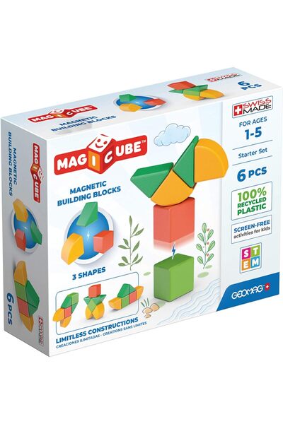 GEOMAG 200 Magnetic Toy, Green, Yellow, Orange