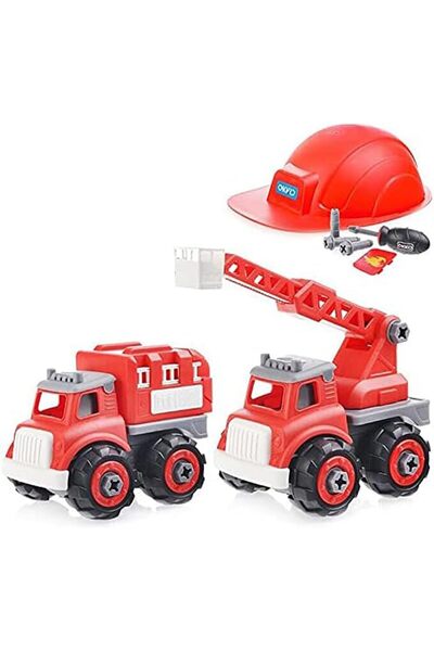 Generic FITTO Take Apart Fire Truck Playset with Screwdriver - STEM Toy for 3+ Years