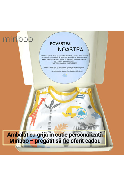 Miriboo Sleeping Bag for Babies and Children, 6-12 months, Winter, 1.5 TOG, 100% Cotton, Temperature Indicator