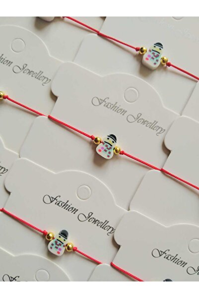 Nas Aksesuar Graduation Gift for Preschool Student Snowman Unisex Bracelet 10 Pieces