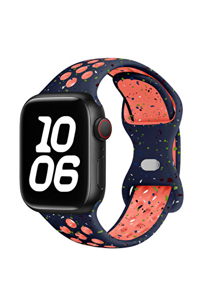 Genel Markalar Apple Watch 42/44/45/46/49mm Uyumlu Delikli Yüksek Kaliteli Be...