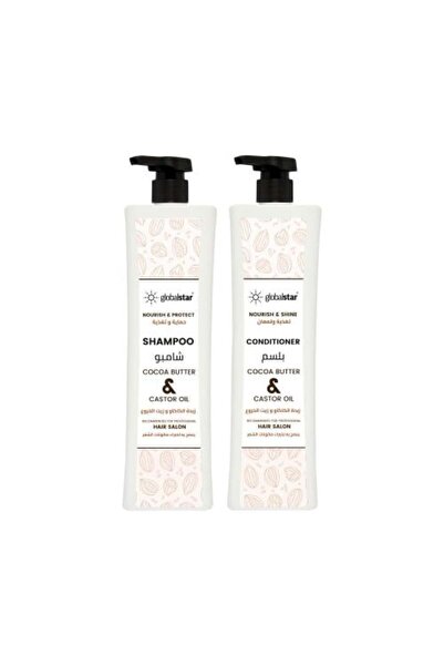 Globalstar Global Star Cocoa & Castor Shampoo & Conditioner 1000 ml Damage re...