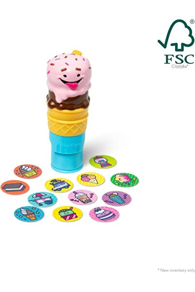 Melissa & Doug Sticker WOW! 24-Page Activity Pad and Sticker Stamper - Ice Cream (300 Stickers)