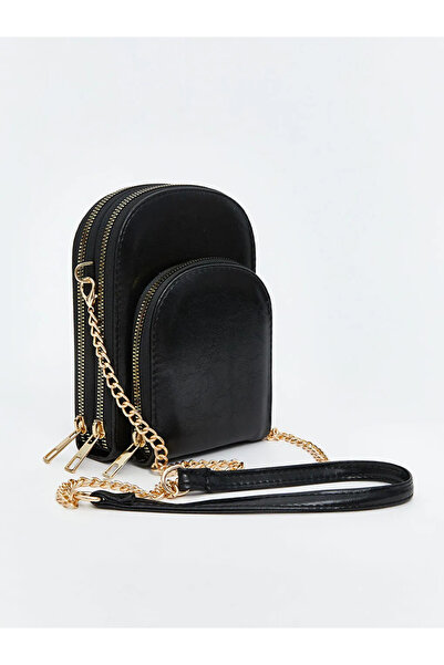 LC Waikiki Lcw Accessories Black Leather Look Women's Shoulder Bag